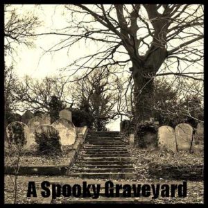 Spooky graveyard for Halloween