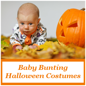 Selection of cute baby bunting halloween costumes