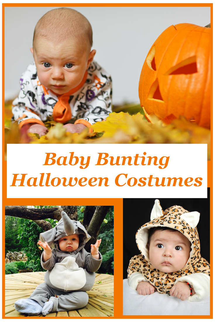 Fun selection of baby bunting halloween costumes for both baby boys and baby girls.
