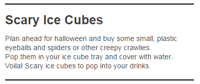 Scary Ice Cubes for your Halloween Drinks