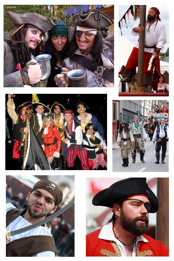 pirate costume collage