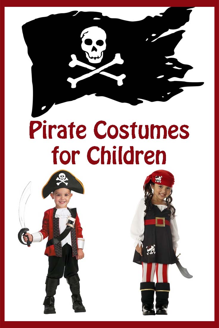 Great selection of pirate costumes for children.