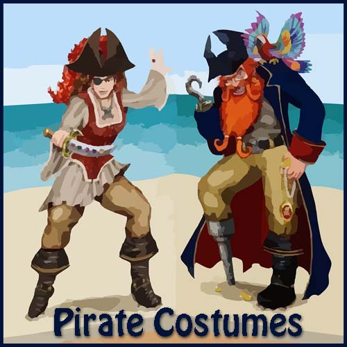 Great selection of pirate fancy dress costume ideas